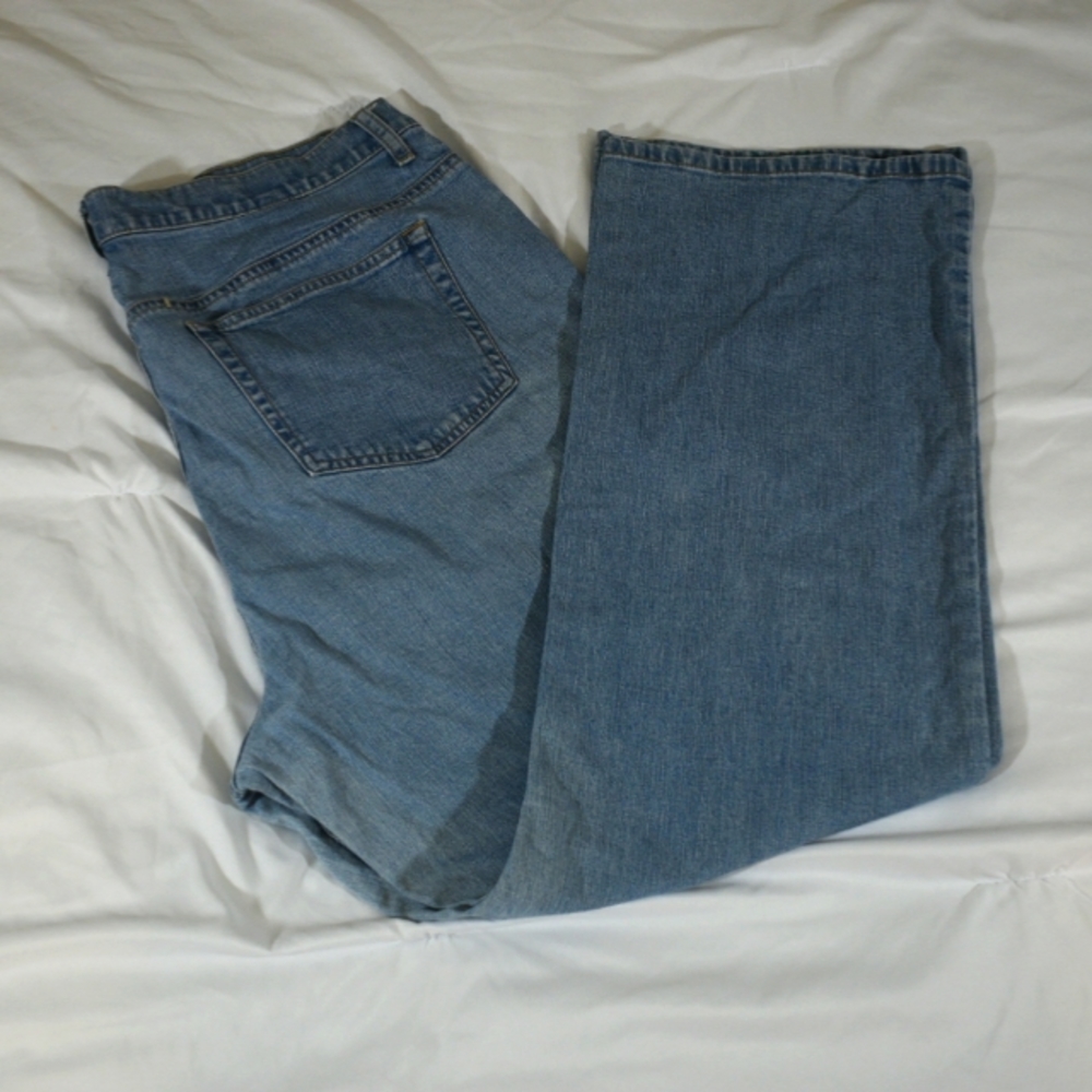 Lands end light wash straight leg jeans. Size 18W